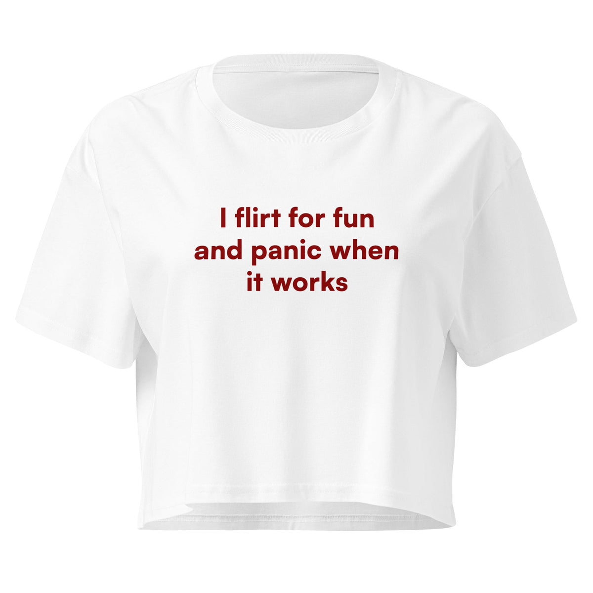 I flirt for fun and panic when it works — pure group-chat energy